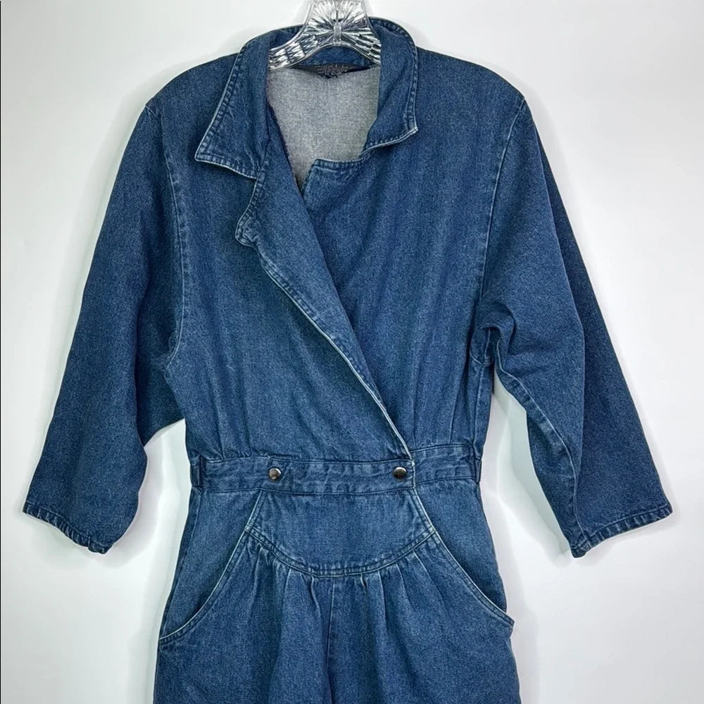 Vintage Mizz Liss Denim Jumpsuit Size 13/14 80s